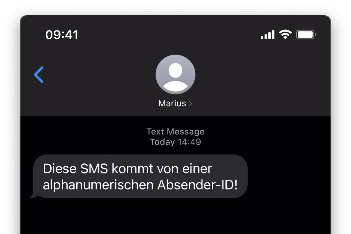 SMS sent from an Alphanumeric Sender ID
