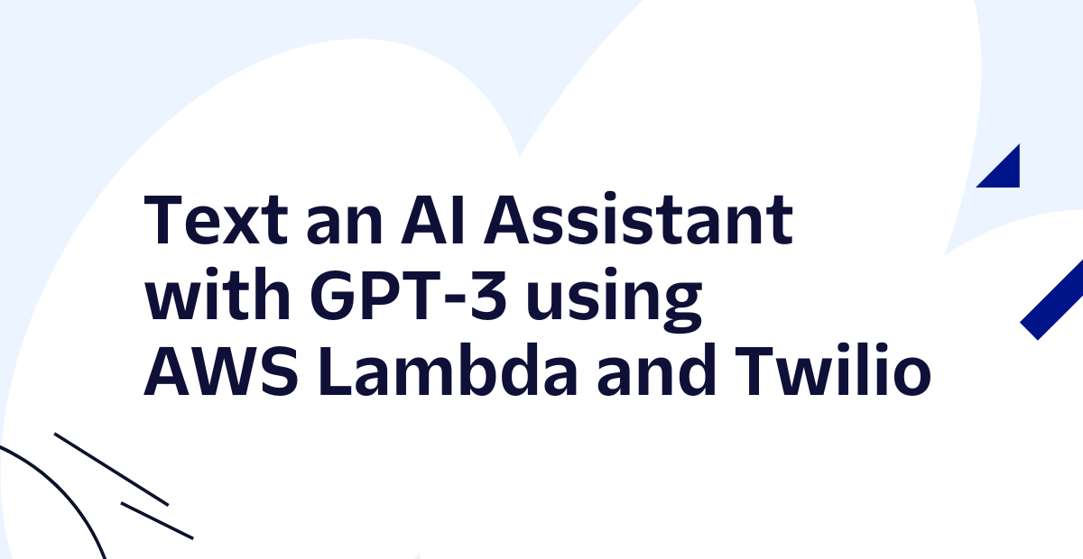 ai assistant with gpt-3 and aws lambda header