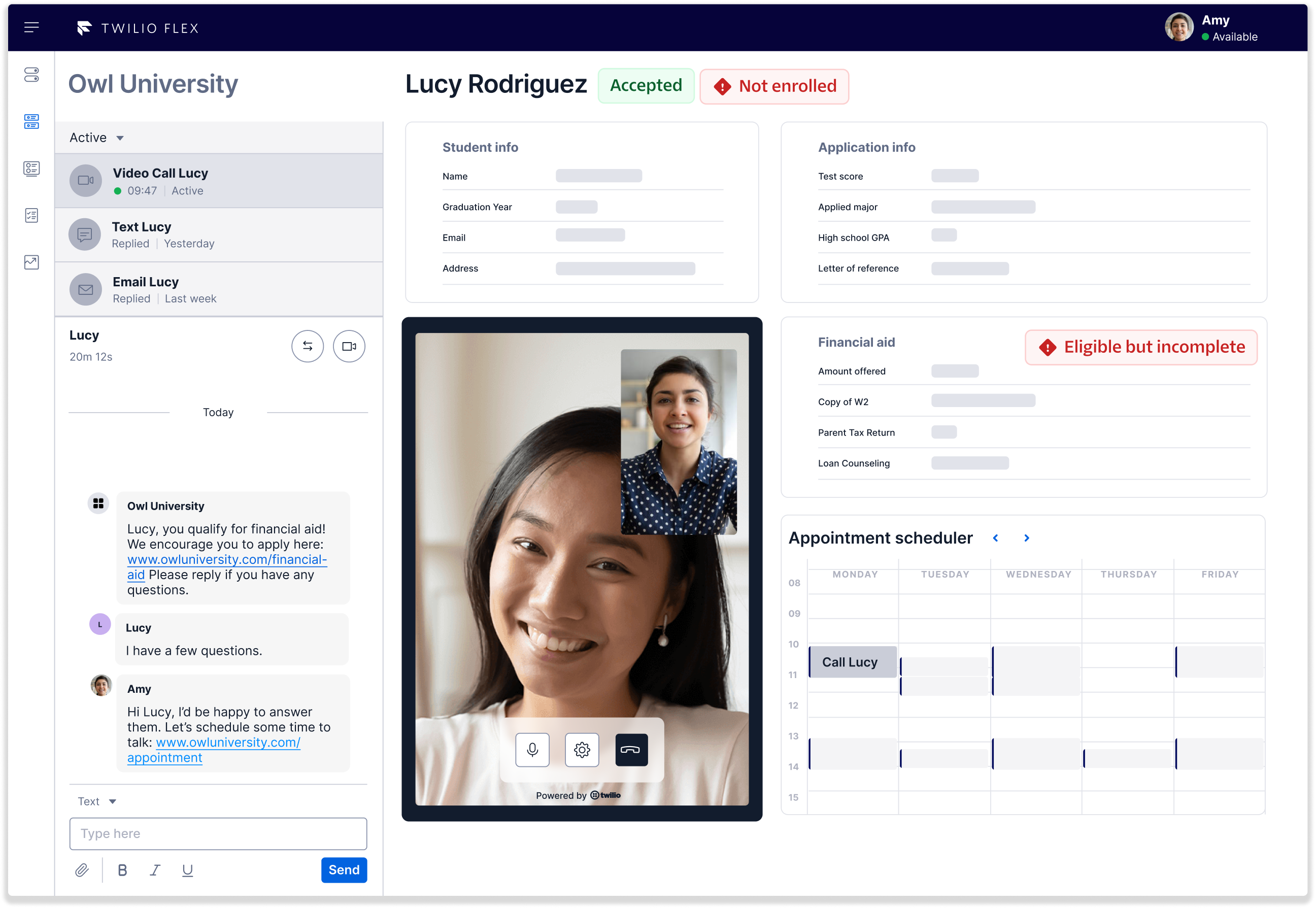 Unify data and channels with Flex to personalize admissions counseling
