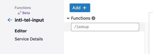 "lookup" Twilio Function