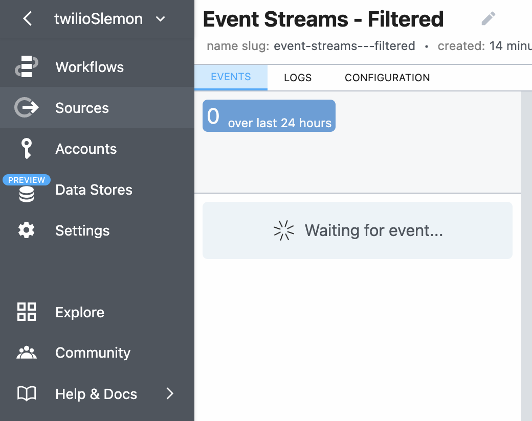 Event Streams - Filtered