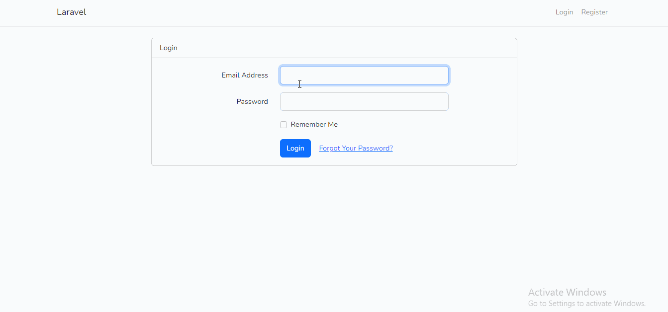 An animation showing logging in to the Laravel application as a subscribed user and seeing the subscriber link.