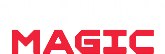 TWILIO MAGIC logo in white and red text