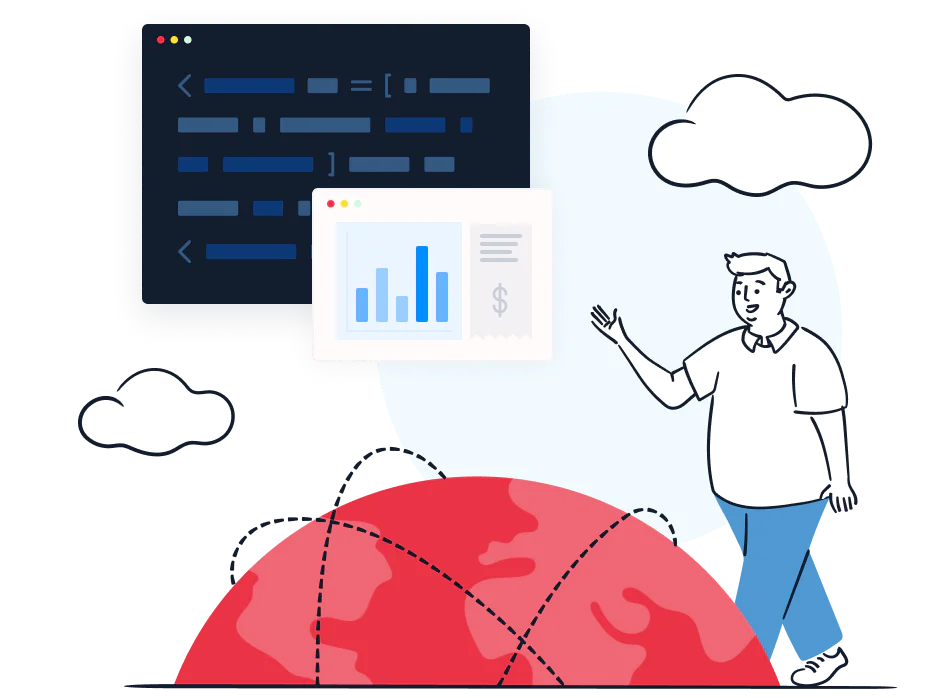 customer’s sample code snippet and pricing information that adjusts based on their unique use case