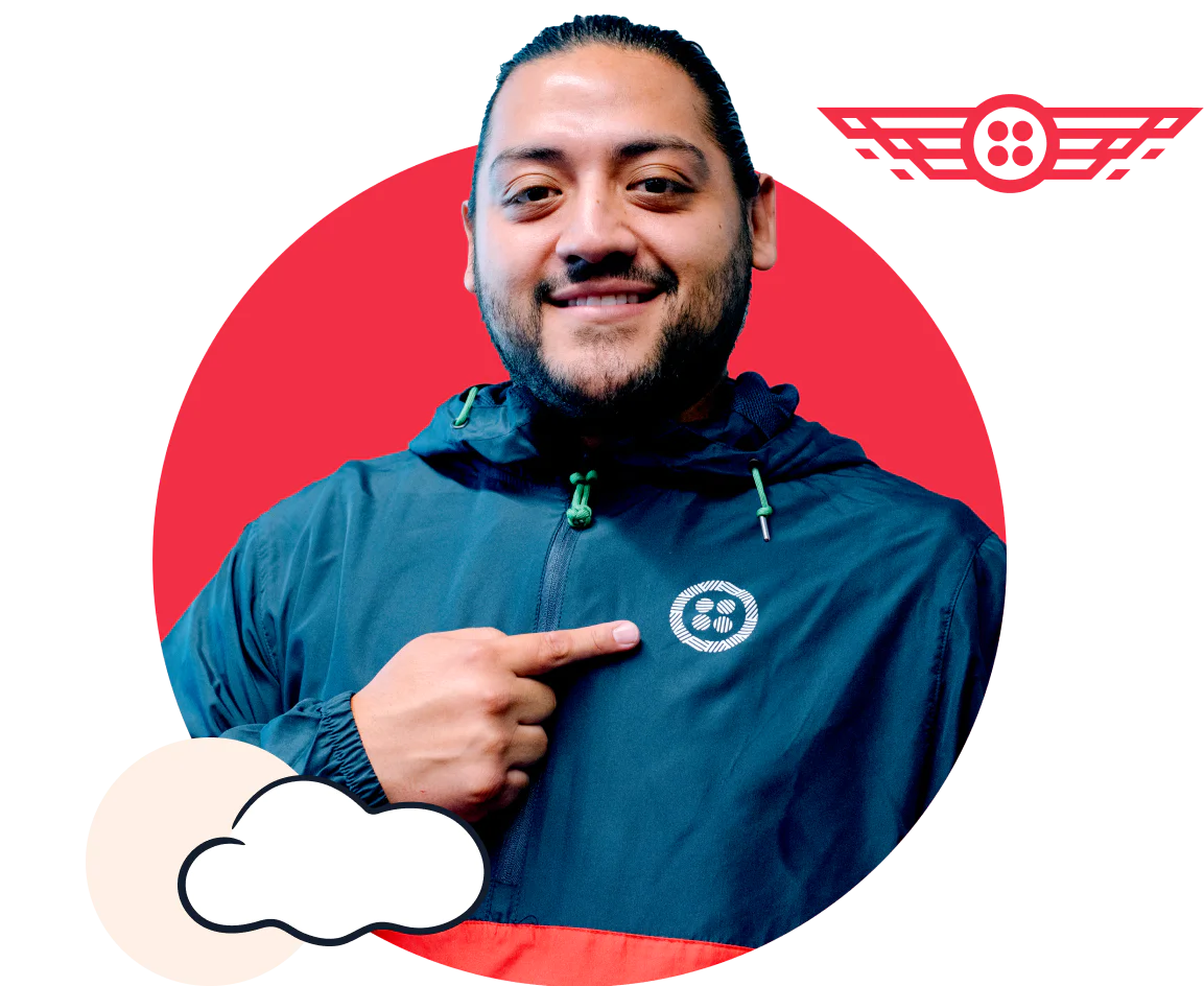 Twilio Champions ambasador showcasing branded jacket