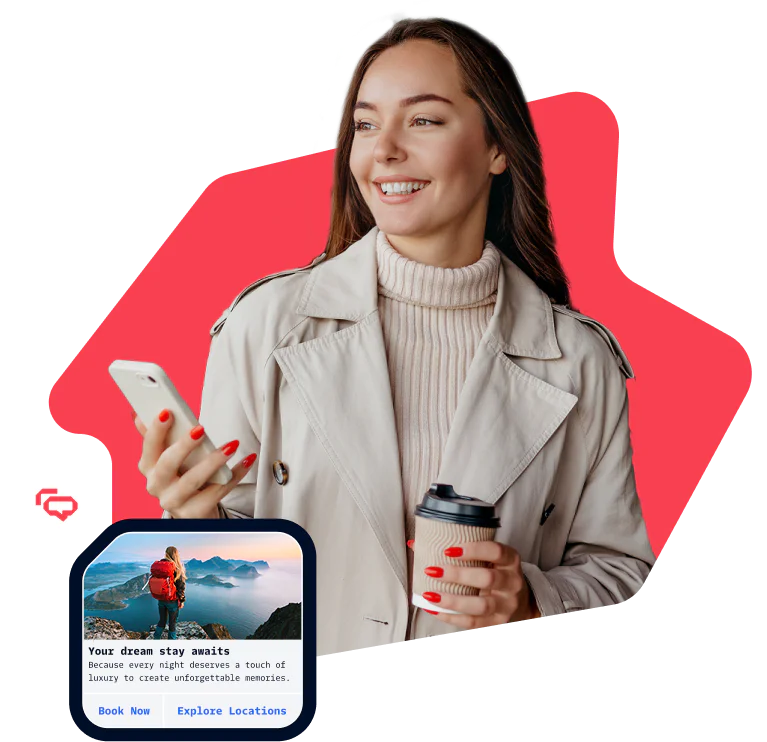 A woman with long hair using a smartphone.