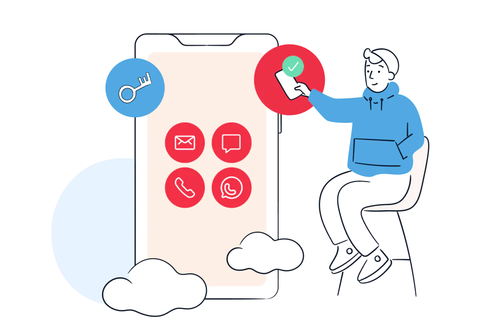 Verify users on email, SMS, voice, and WhatsApp