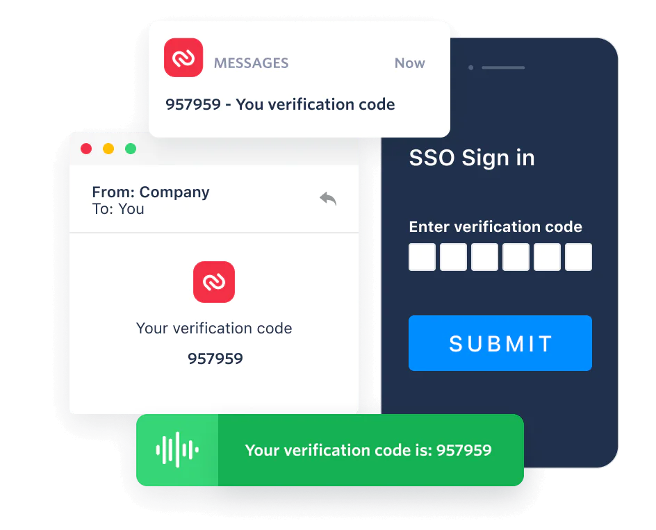 Verification codes sent through Authy