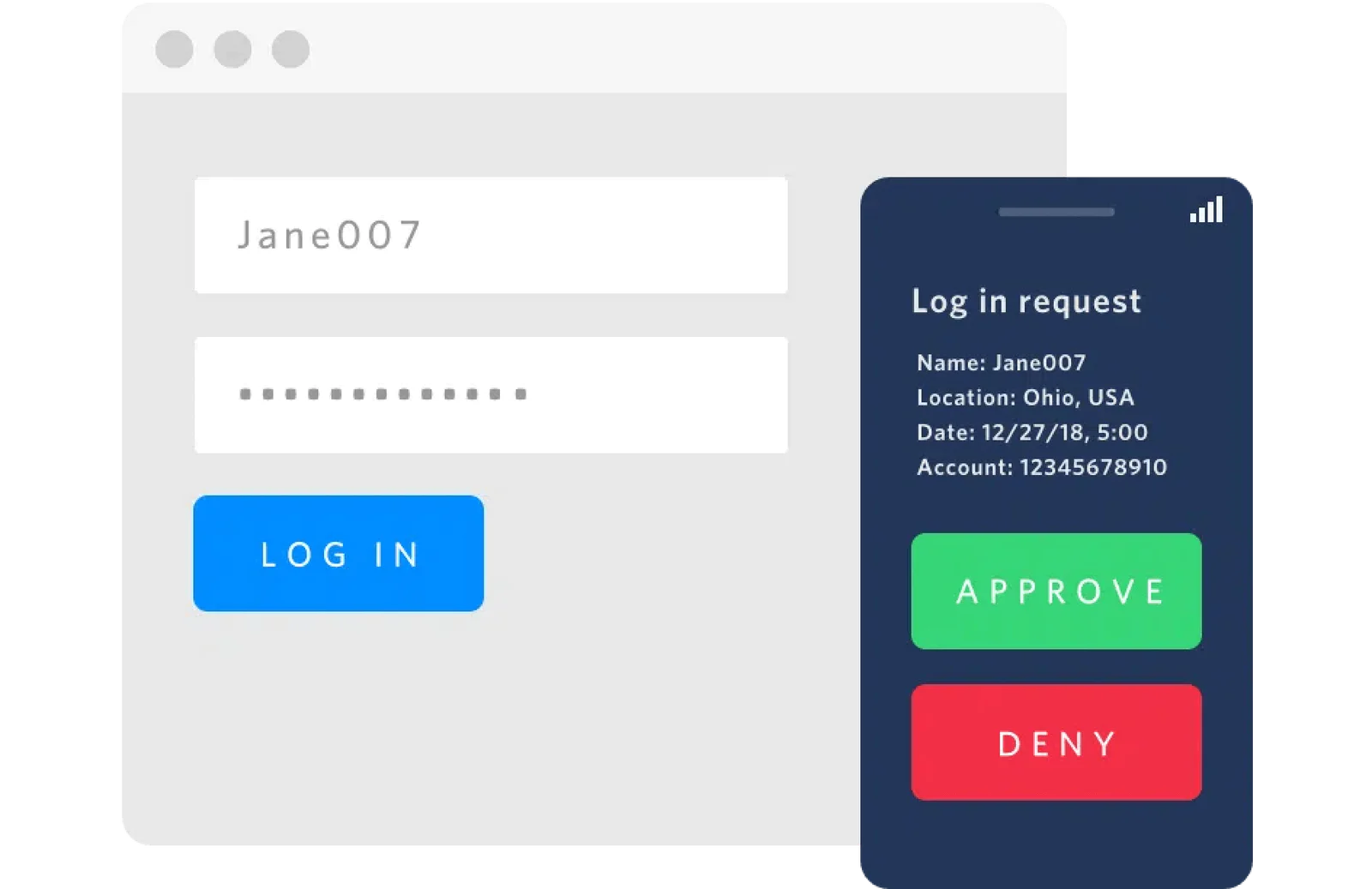 Authy secure login screen