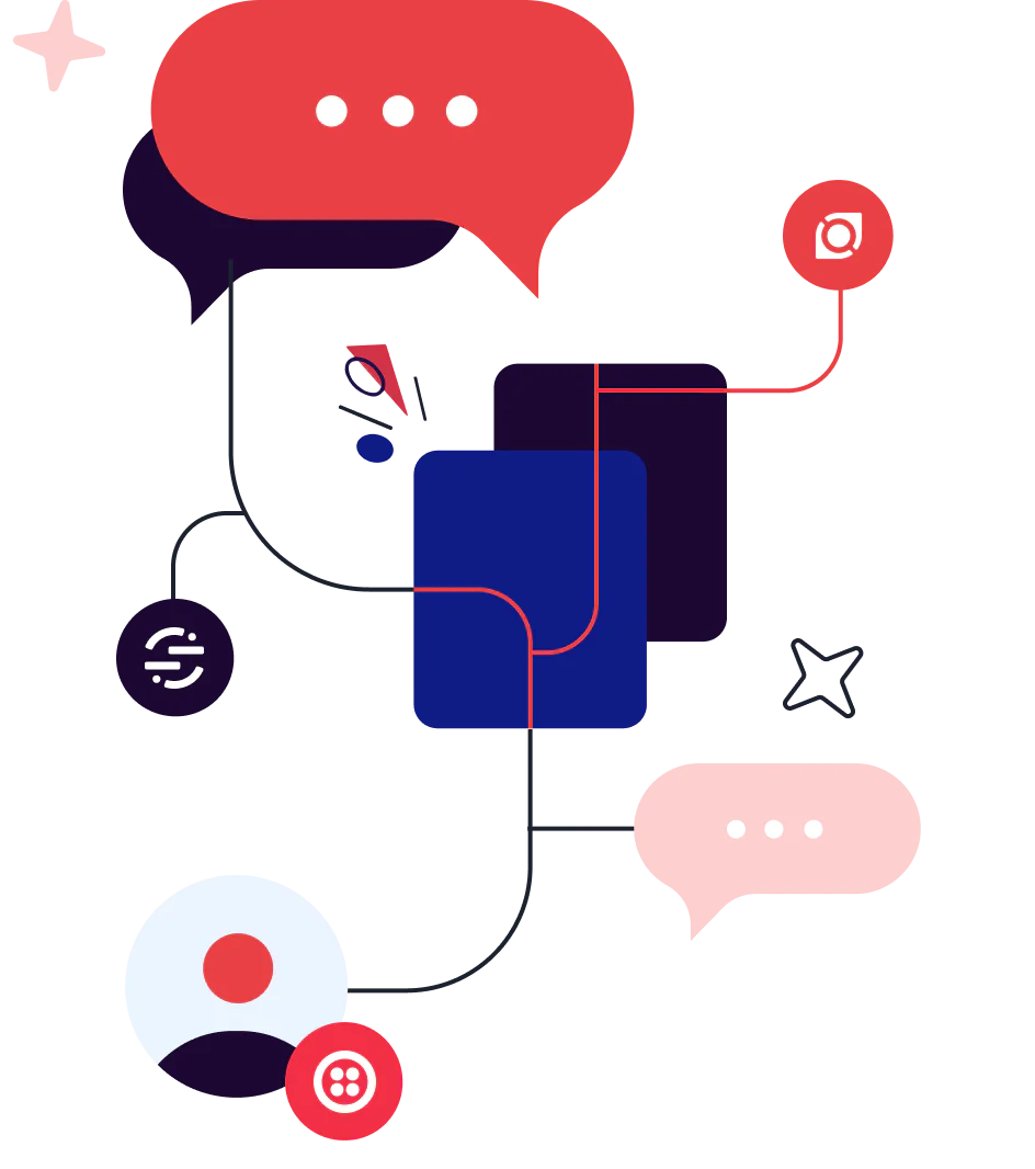 Diagram showing data flowing between Twilio, Segment, and Engage