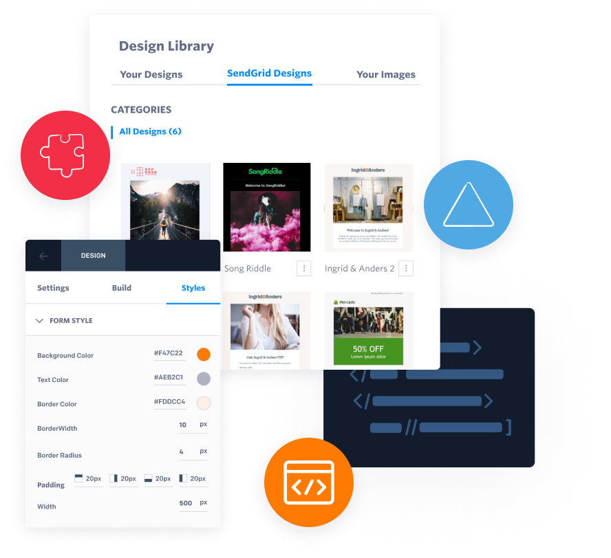 Design flexible email templates with an easy-to-use interface on Twilio SendGrid