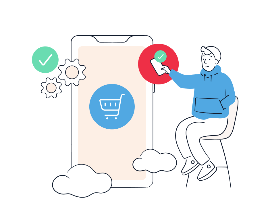 User enjoying safe, secure, and seamless online purchasing and payments