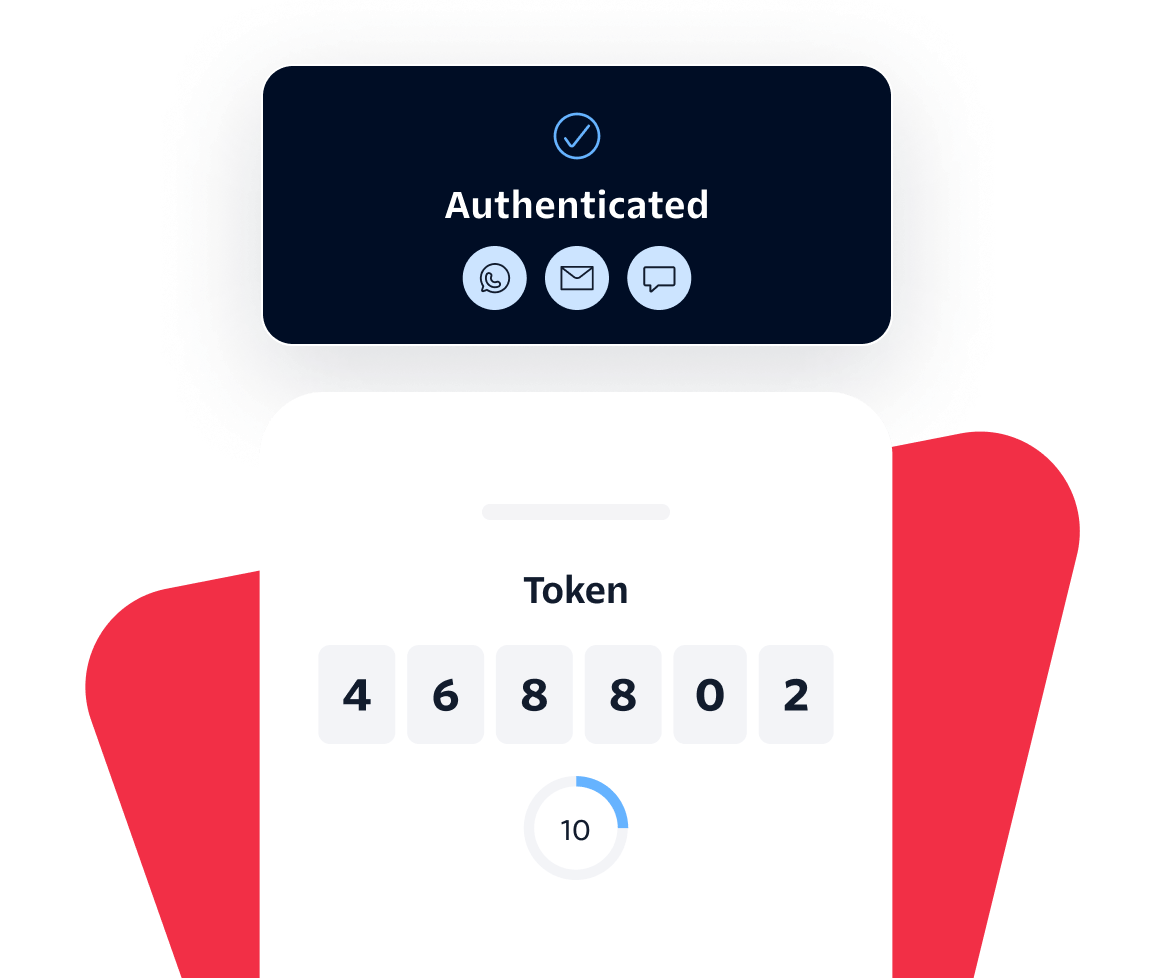 Two-Factor Authentication Screen with Verification Code Entry Illustration showing how a business can use Verify to authenticate a user’s identity as an account security measure.