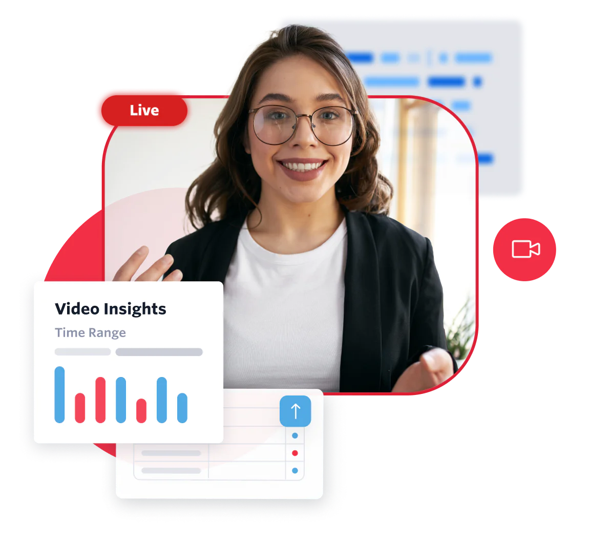 Illustration showing how you can build and iterate custom video experiences with Twilio Video. 