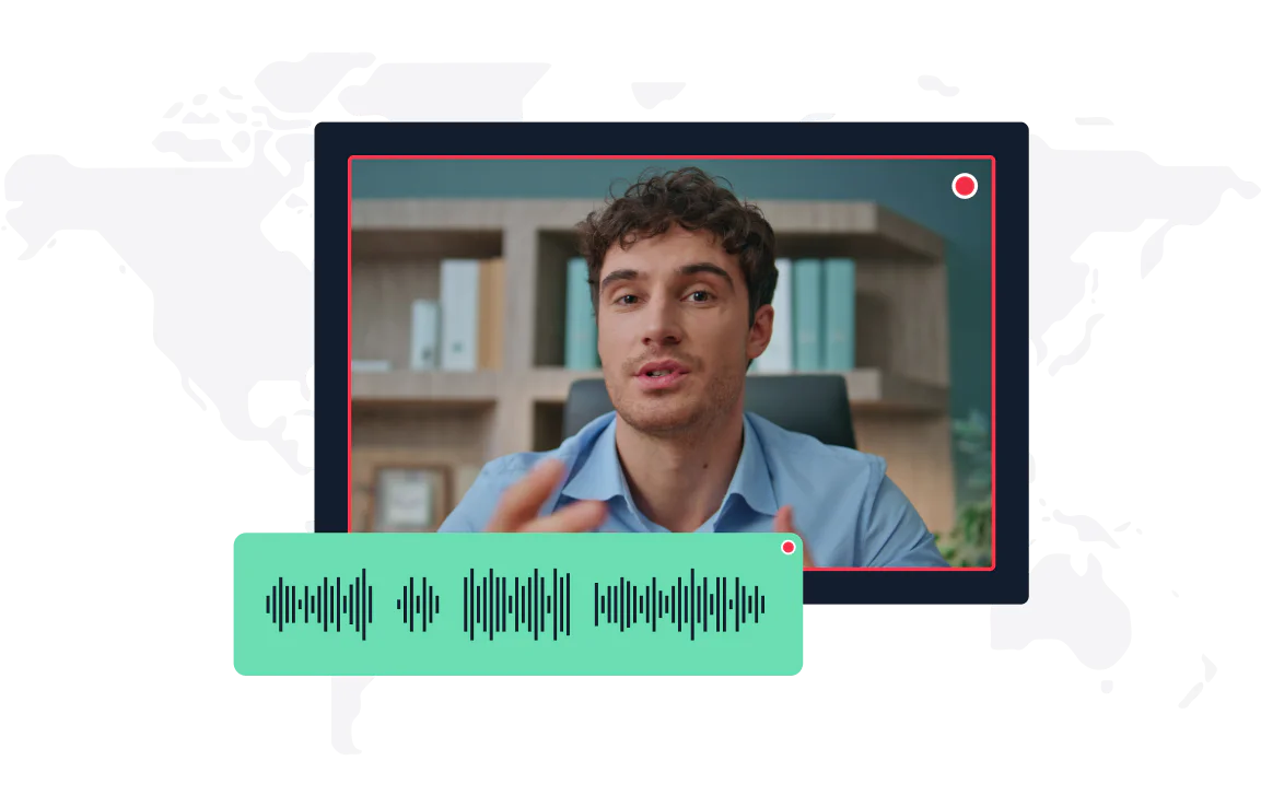 Diverse UI elements including a sound recording interface, smartphone screen, and coding window.