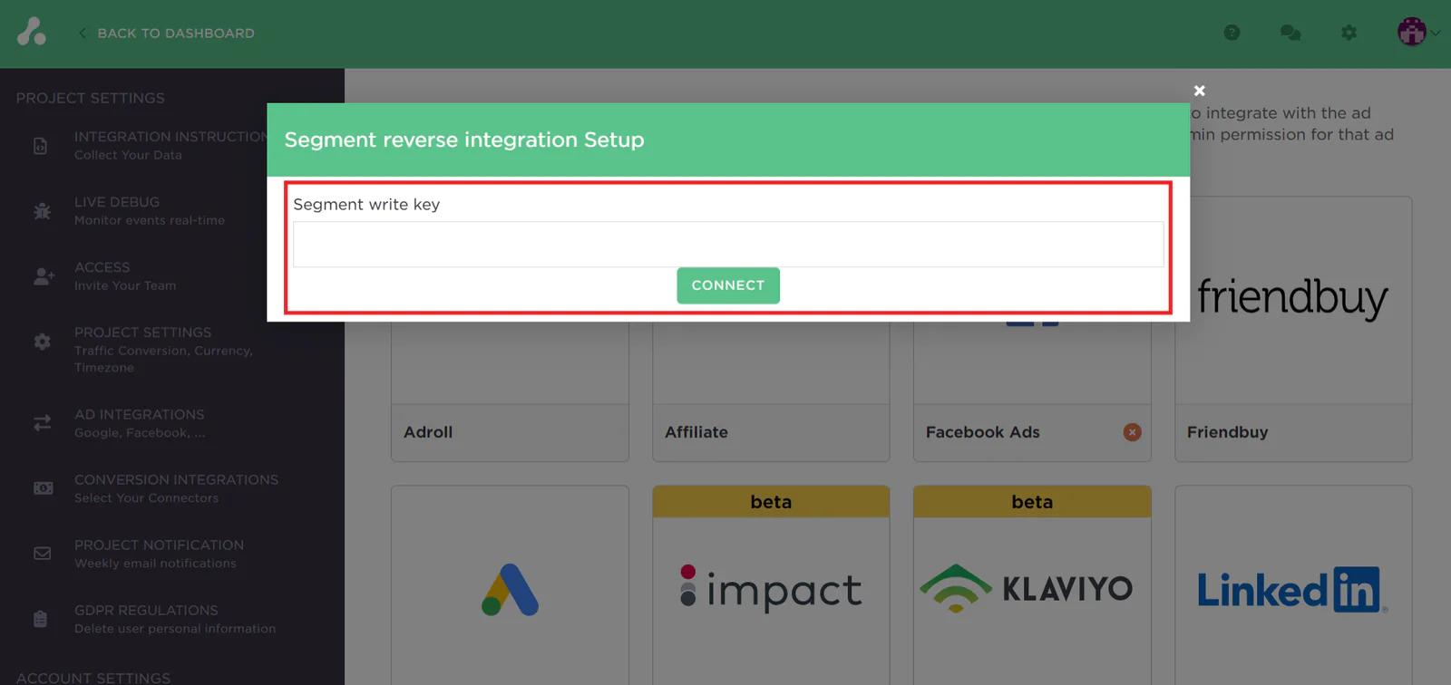 Creating audiences in Engage based on user traits.