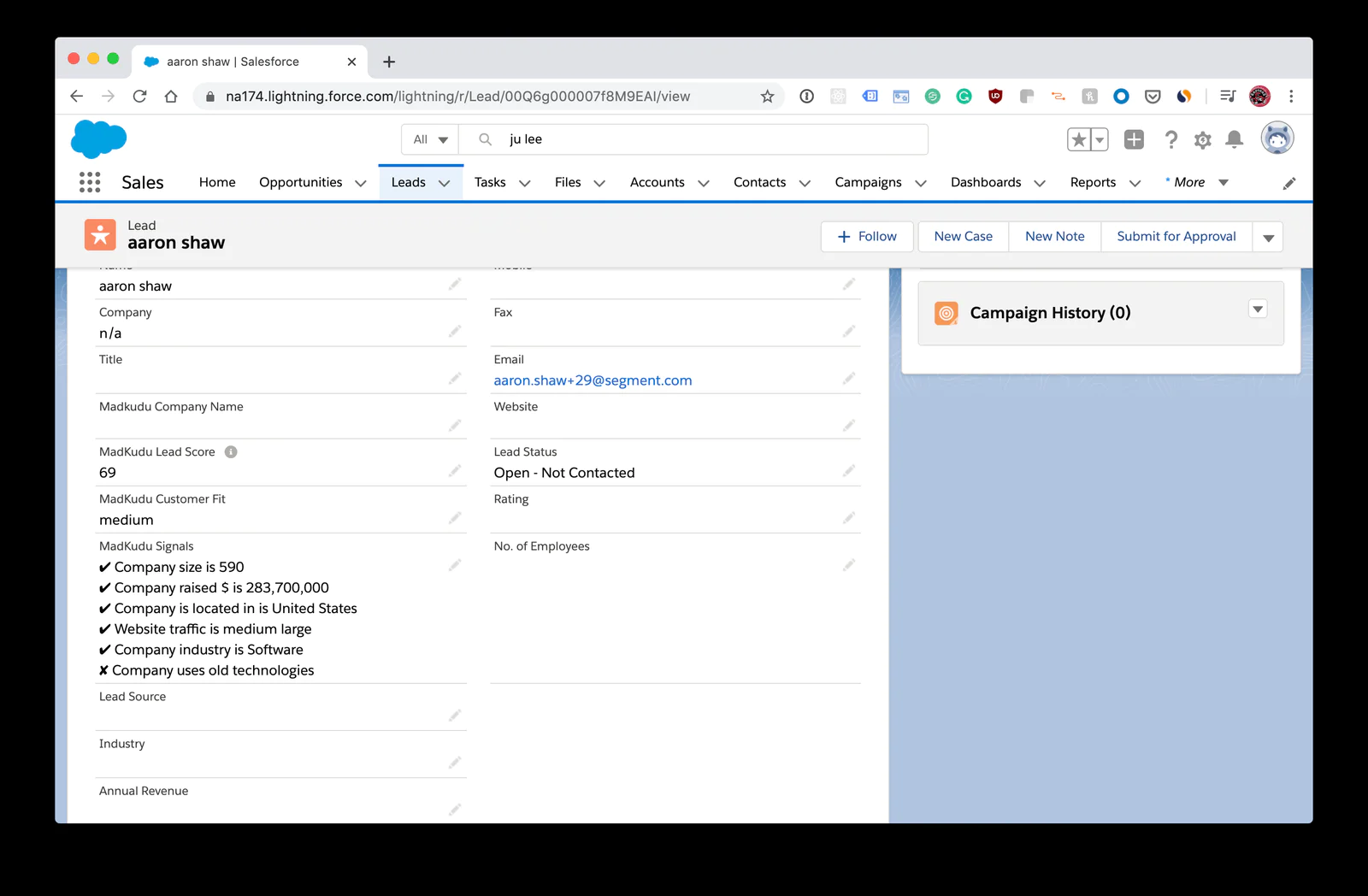 Use lead scored in your CRM