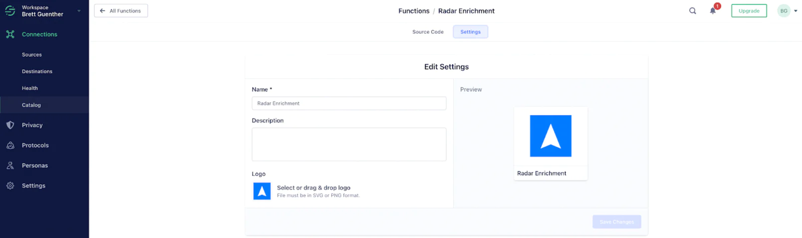 Setup Segment Destination Function