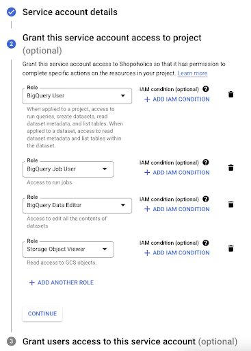 Set up BigQuery as a source for rETL