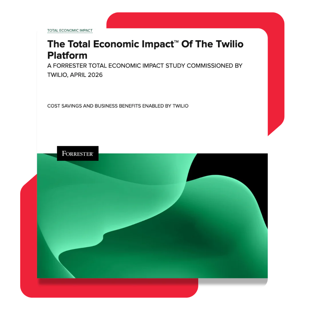 Cover page of Forrester study on the economic impact of the Twilio platform.