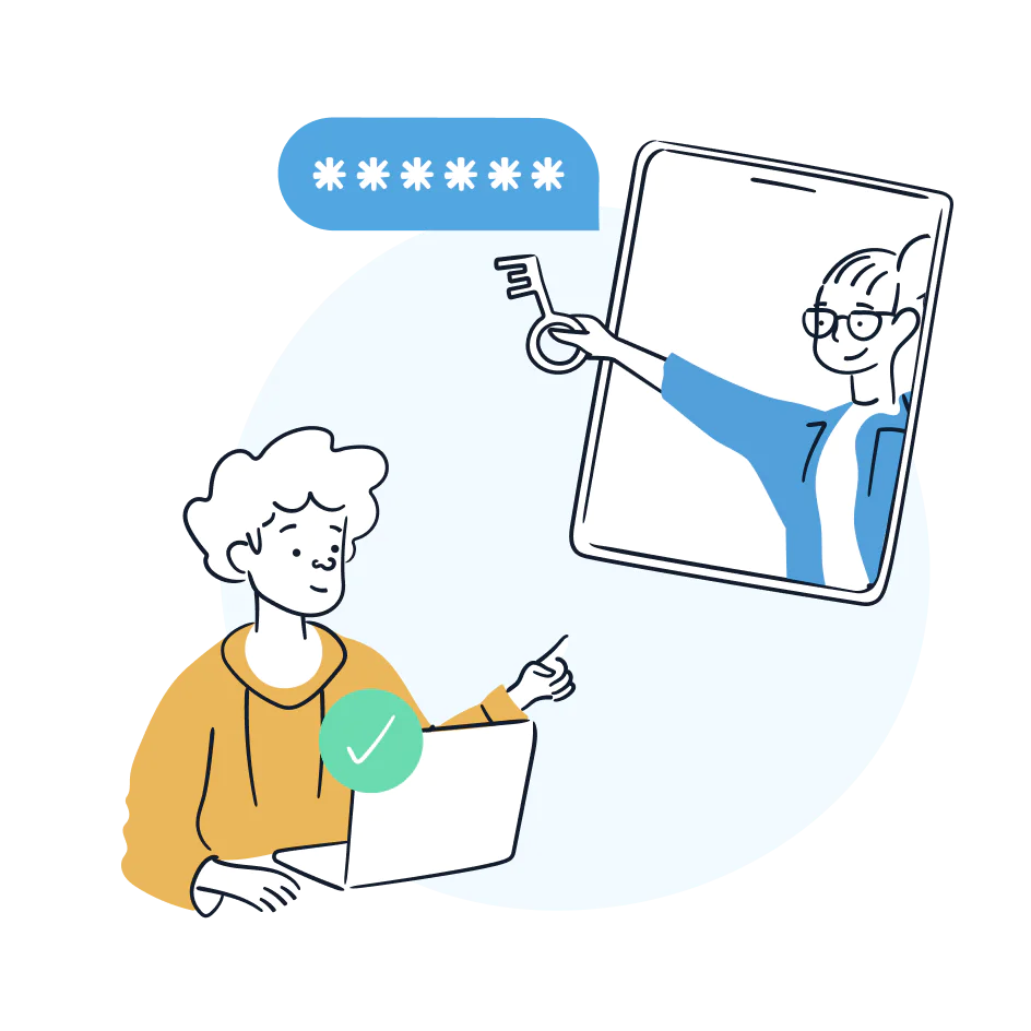 Illustration of a customer getting support and best practices for the Twilio Console.