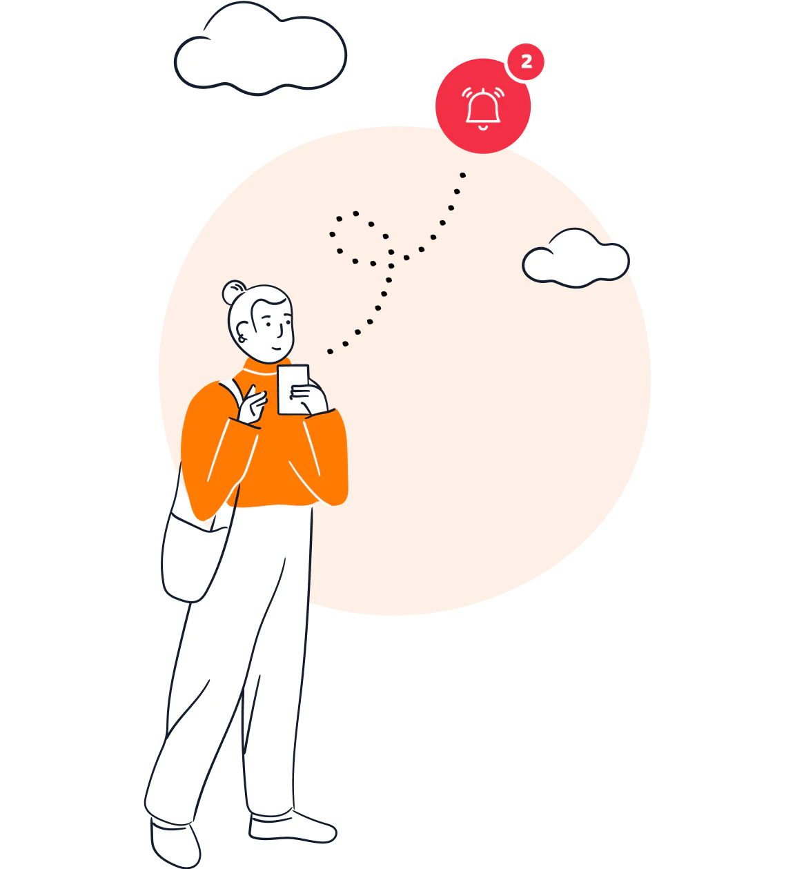 Types of alerts and notifications illustration