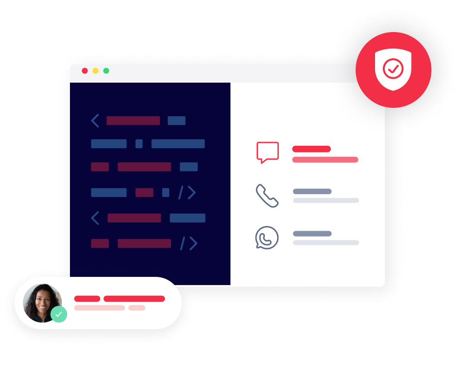 Illustration of Twilio’s infrastructure  providing a secure and dynamic way of communication
