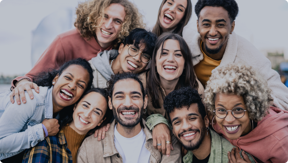 Group of people smiling