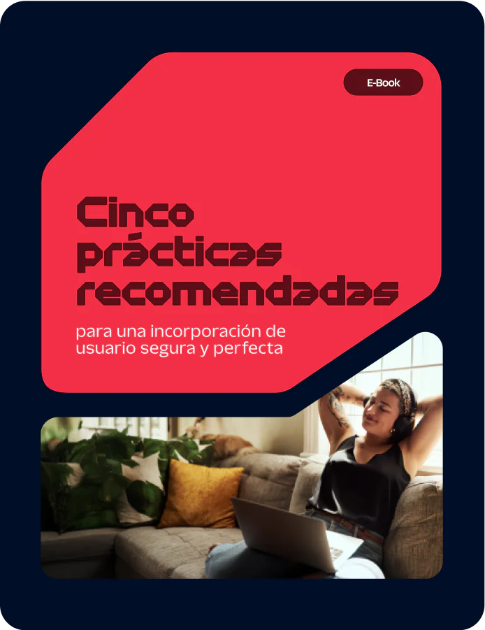 E-Book cover with title 5 Best Practices for Seamless & Secure User Onboarding on a red background