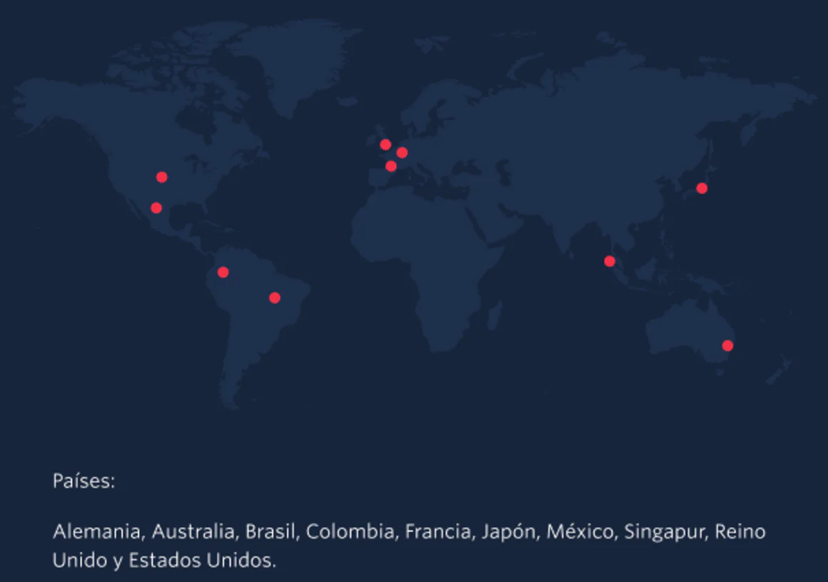 Map of the countries where consumers where surveyed for the 2024 Twilio Consumer Preferences Report