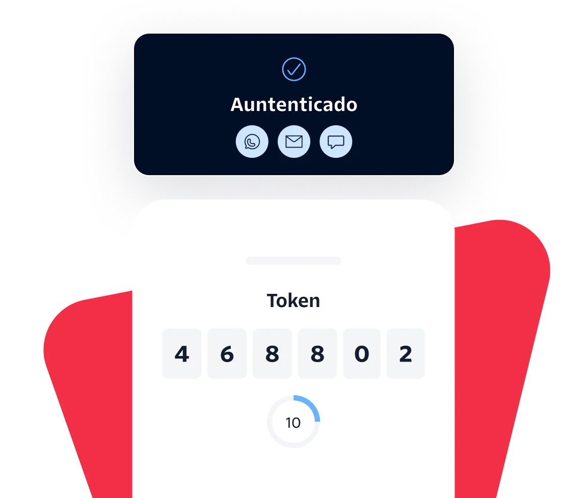 Illustration showing how a business can use Verify to authenticate a user’s identity as an account security measure. 