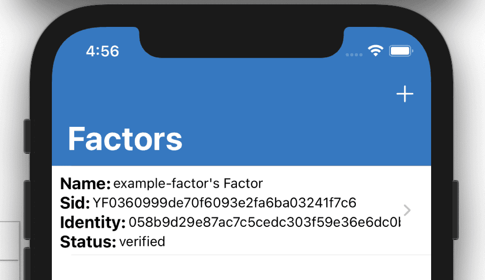 example factor in iOS application.