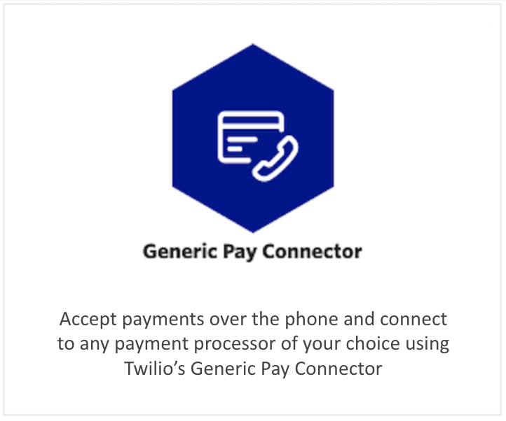 Generic Pay Connector Console tile.