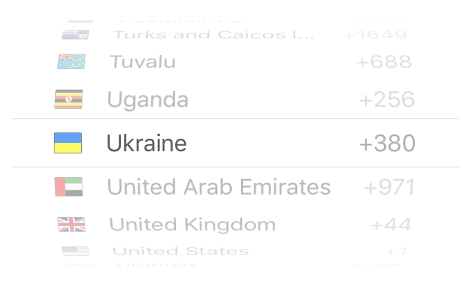 country code picker