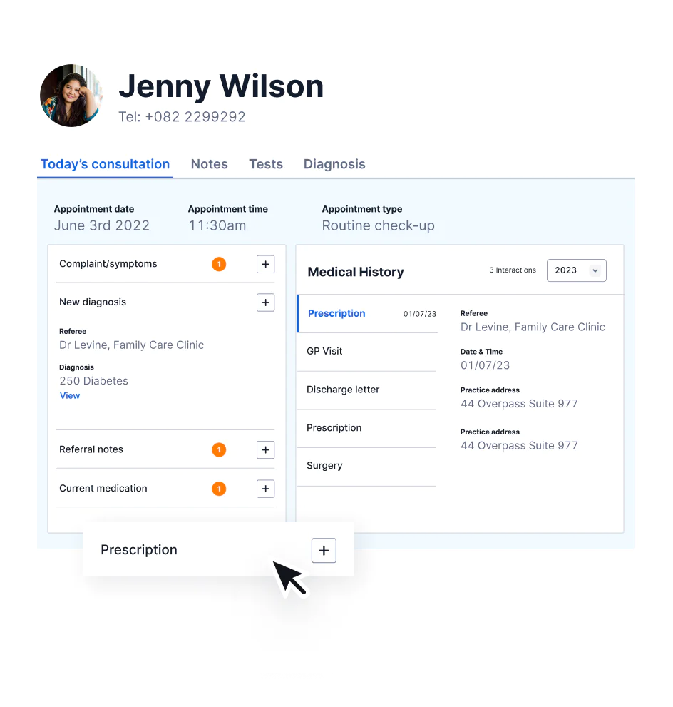 Flex contact center UI showing an example of first-party data you can pull in from another system, like a CRM or EHR, to personalize customer interactions Flex contact center UI showing an example of first-party data you can pull in from another system, like a CRM or EHR, to personalize customer interactions