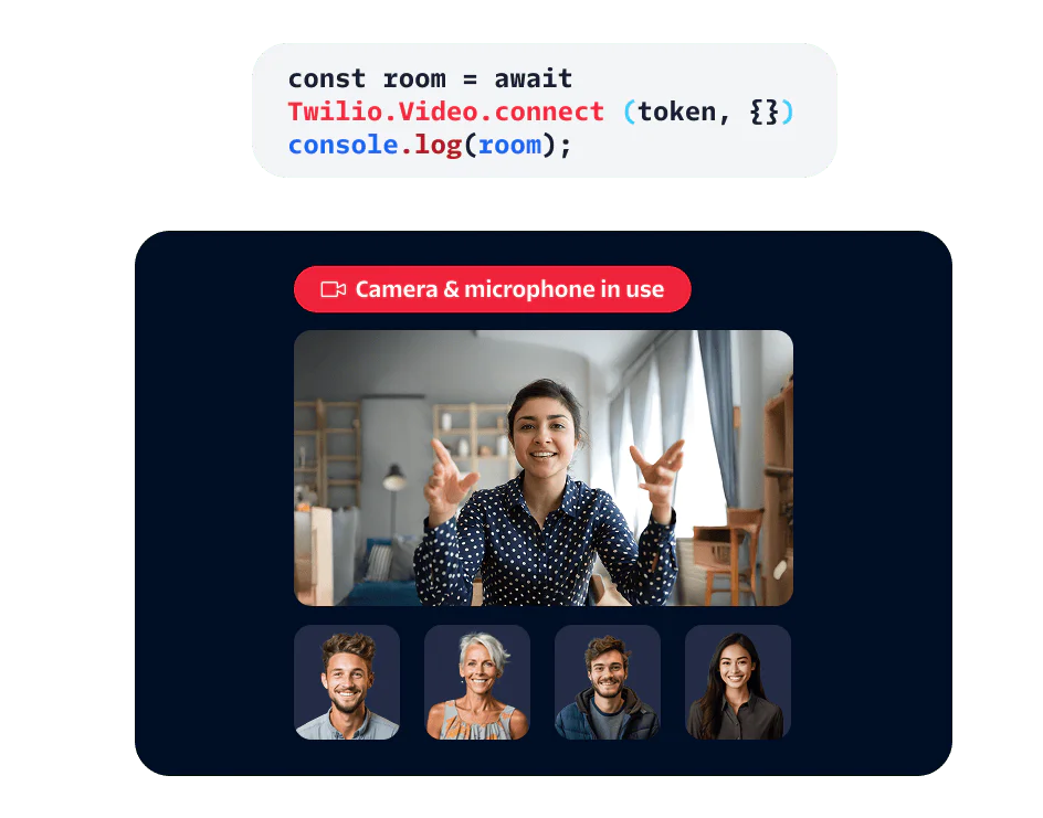 Programming interface for online communication tools Built on top of WebRTC, our platform lets you focus on building one-of-a-kind video applications
