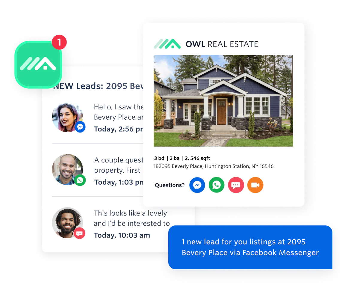 UI notifications about appointment requests and messages between agents, prospective buyers, and sellers UI notifications about appointment requests and messages between agents, prospective buyers, and sellers
